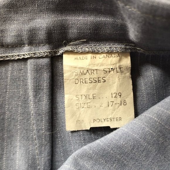 Vtg Soft Blue Pinstripe Skirt - Picture 11 of 13